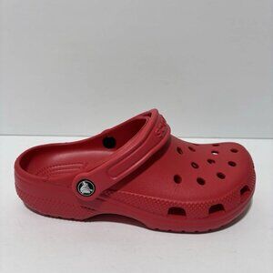 Crocs Big Kids’ Classic Slip-On Clogs Red, Girls’ Size 5